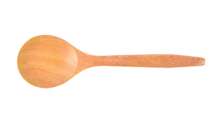 Wooden Spoon Isolated on White Background