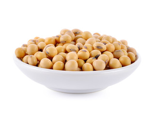 soybeans on white background.