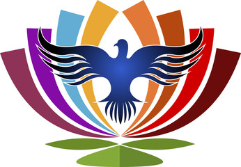 Obraz premium flower in birds logo