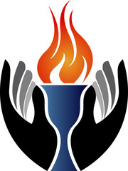 hand flame logo