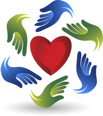 hands heart logo
