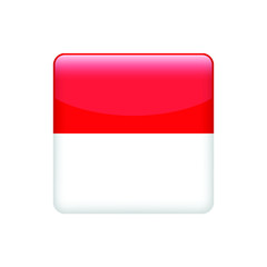 square  Indonesia  flag. Simple vector Indonesia flag