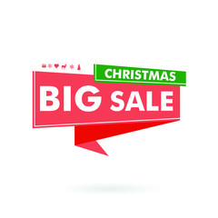 merry christmas sale banner design special offer tag