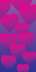 Abstract background. Bright colorful shapes. For Valentines day banner or mobile application