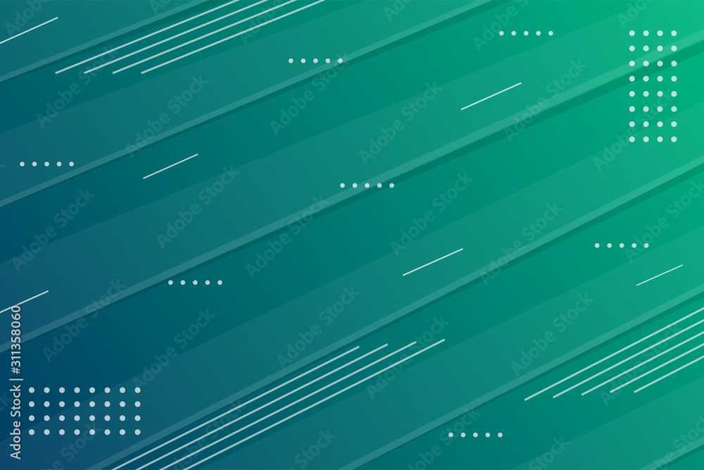 Poster abstract gradient background with blue and green colors. transparency diagonal white shape. line and
