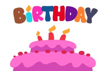 birthday cake with candles