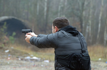 Unformal shooting range near Kiev. Kiev Region, Ukraine