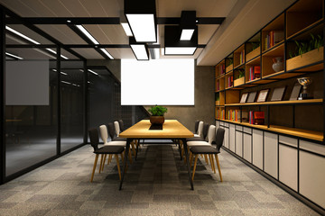3d render of modern working office