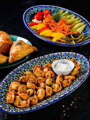 small dumplings traditional uzbek cuisine