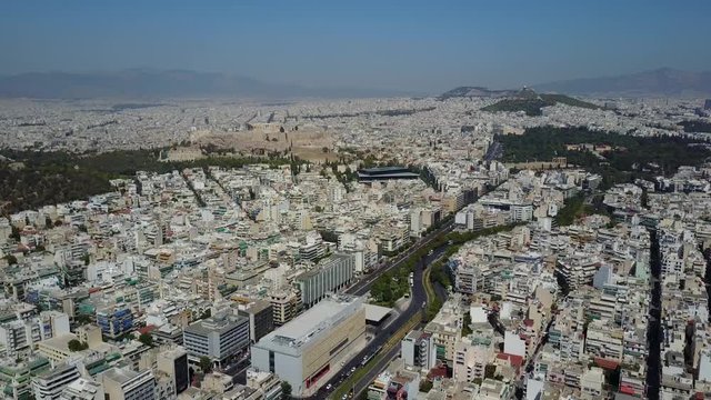 Athenas, capital of Greece. Europa. Phartenon. Drone view