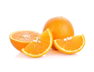 Orange fruit on white background