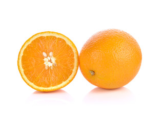 Orange fruit on white background