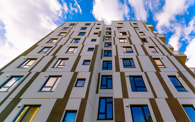 Apartment house and home modern residential building architecture concept space reflex