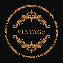 Vintage slogan with design elements in baroque style. Template for t-shirt printing design.