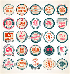 Retro vintage badges and labels 