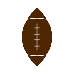American football ball. Vector isolated illustration. Flat.