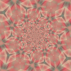 Bohemian decorative element, indian henna design, retro circle ornament on red. Mandala colored, tribal vintage background with a medallion. Pattern with abstract art flower for Tibetan yoga.