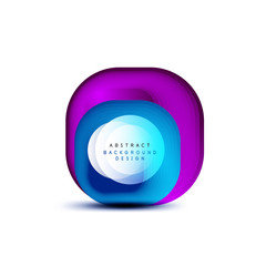 Square geometric banners with 3d smooth blend effect. Digital technology trendy icon design. Vector Illustration For Wallpaper, Banner, Background, Card, Book Illustration, landing page