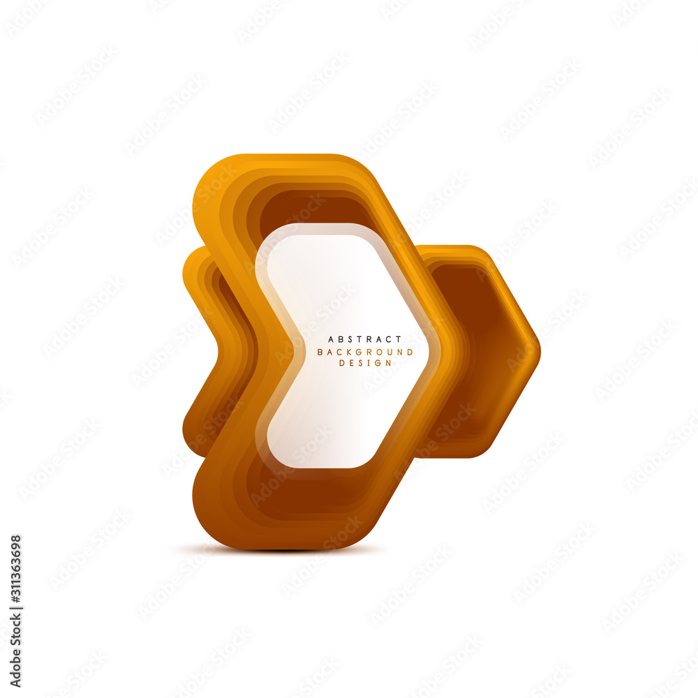 Poster vector arrow geometric banner created with blend color shapes effects. trendy simple button, icon or