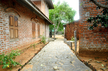 Fototapeta na wymiar indian brick street