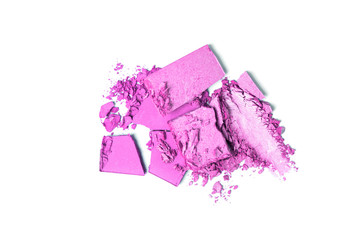 pink Eye shadow stroke isolated on white background