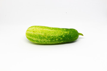 fresh green cucumber isolated on white background