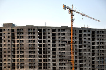 Fototapeta na wymiar apartments building construction