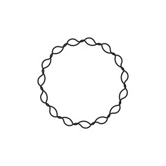 linked wires circle abstract logo vector