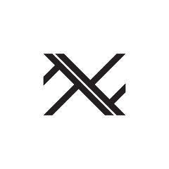Fototapeta premium letter xf linked geometric line logo vector