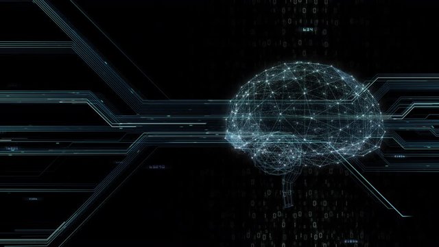 AI, Artificial intelligence digital brain big data deep learning computer technologies concepts Background.