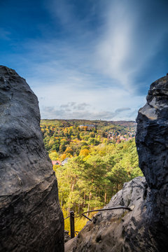 Blick auf Blankenburg im Harz