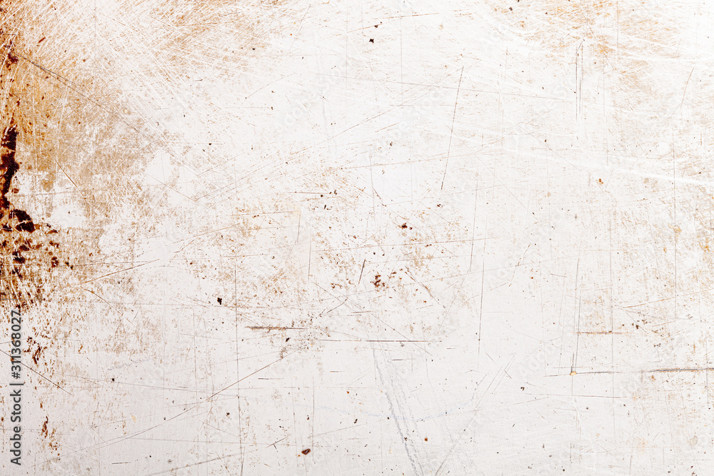 Poster iron wall with scratches and rust. background for design