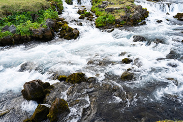 Water Stream and Cascades in Iceland