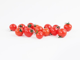 Tomatoes on the white background
