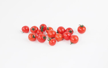 Tomatoes on the white background