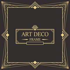 Art Deco Border and frame template