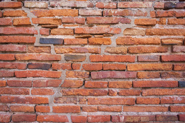 Old brick wall grunge background texture, backdrop or wallpaper