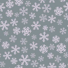 Nordic trandy seamless pattern with snowflakes for decoration interior, print posters, greating card, bussines banner, wrapping in modern scandinavian style in vector. Pastel color.