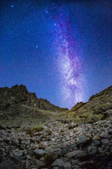 Tatra Mountains at night under the Starry Sky