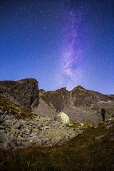 Tatra Mountains at night under the Starry Sky