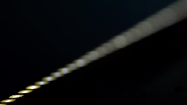 LED lights MACRO rack focus in dimly lit area