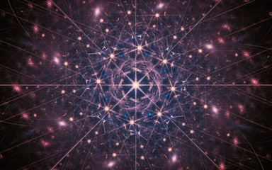Fototapeta premium digital image generated on a computer consisting of beautiful abstract geometric shapes, lines of different colors for a background image or web design