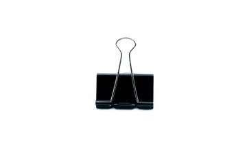 Large paper clip on white background