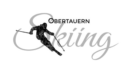 Naklejka premium Obertauern Skiing Skifahrer