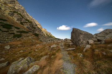 The Valley behind Mnich - Tatra Mountains at night