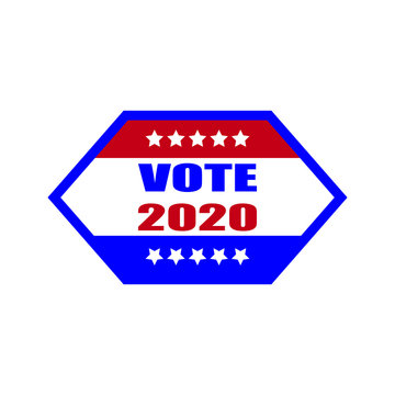 Vote day.  Presidential Election 2020 in United States. Patriotic american element for poster, card, banner and background. Vector illustration
