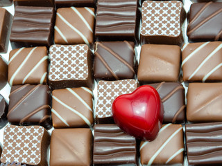 red gift box of chocolates