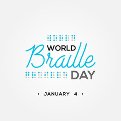 Fototapeta na wymiar World Braille Day Vector Design Template