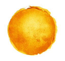 Watercolor circle on white as background