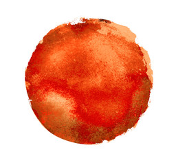 Watercolor circle on white as background